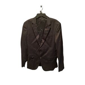 Boss Super 120 Trabaldo Togna 1840 Virgin Wool Suit Jacket Blazer Black 42L NWOT